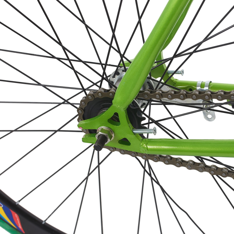 XE ĐẠP FIXED GEAR SINGLE SPORTSLINK - XANH LÁ PHỐI ĐEN