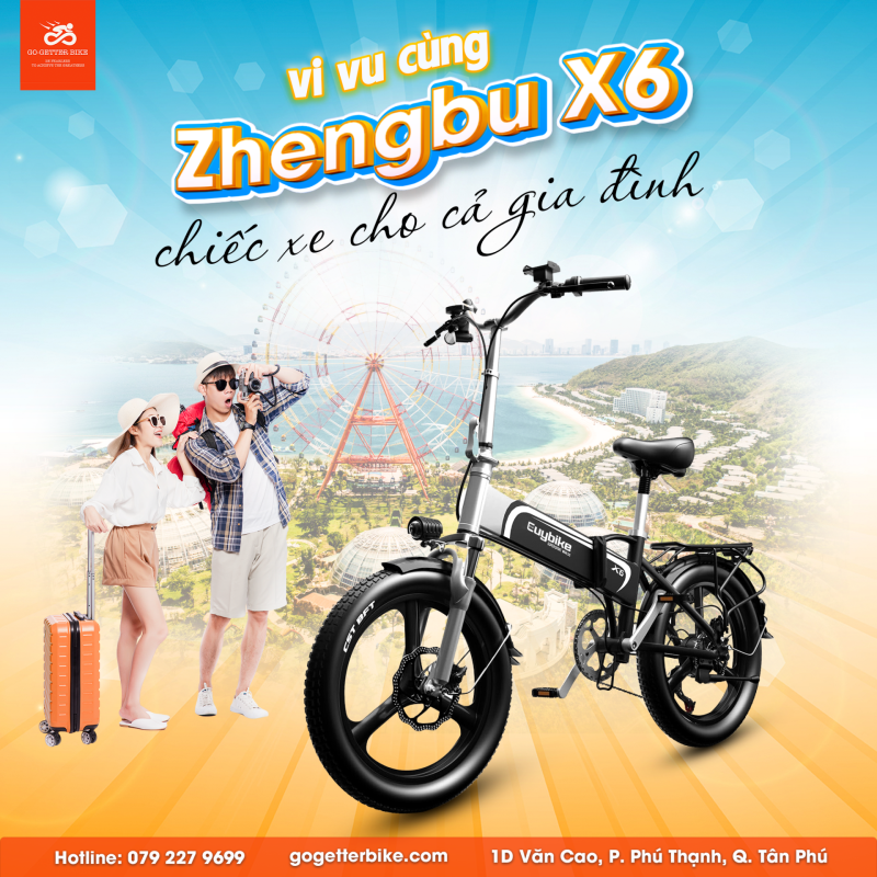 XE ĐẠP ĐIỆN TRỢ LỰC ZHENGBU S4 CHÍNH HÃNG - BẢO HÀNH 12 THÁNG