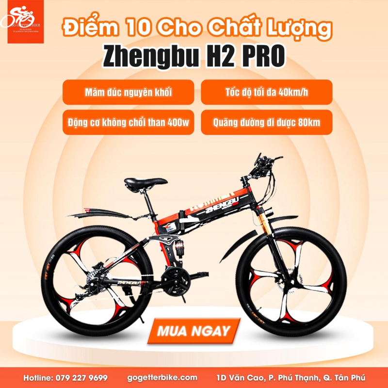 XE ĐẠP ĐIỆN ZHENGBU H2 PRO